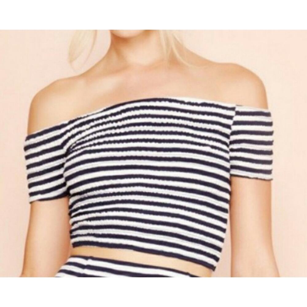 Lovers + Friends Striped Crop Top - Size L - EUC
